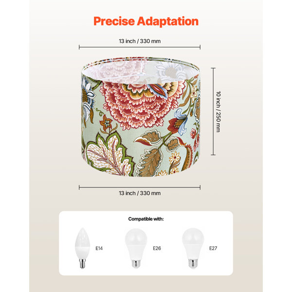 Alcott Hill® Drum Lamp Shade 13 x 13 x 10 inches Medium Round